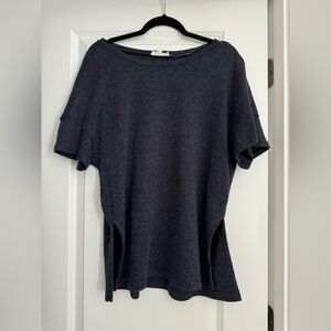 Maternity Split Hem Short Sleeve Shirt